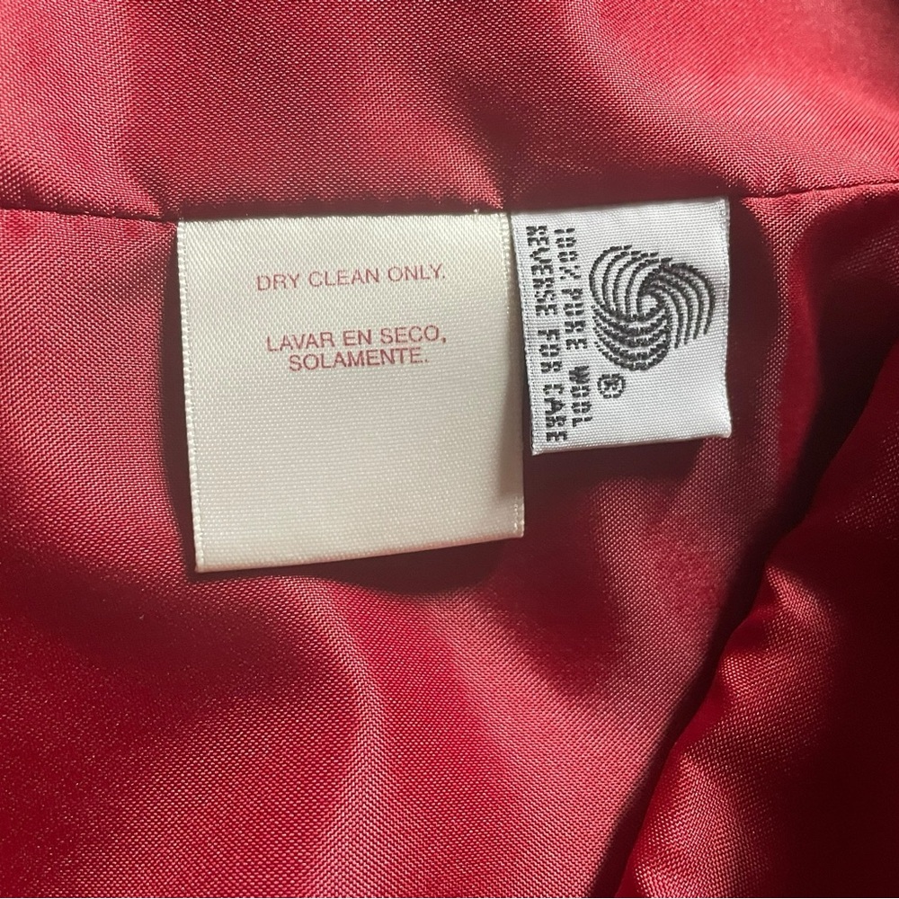 Vintage Worthington Deep Wine Red Collarless Button Jacket - 16 - Picture 3 of 7